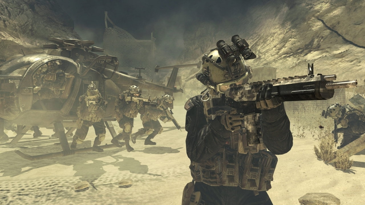 Gameplay still frame from COD: Modern Warfare 2 (2009), released on Windows/Mac, Xbox 360 and Playstation 3.