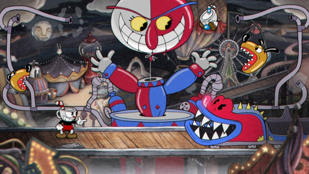 Cuphead (2017) gameplay screenshot for PC/Steam.