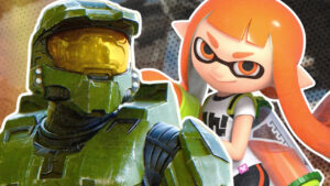 Master Chief and an Inkling. Classic multiplayer games