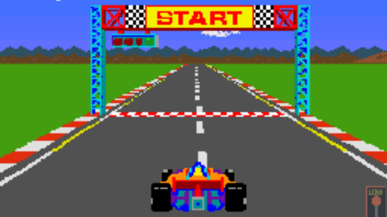 Pole Position (1982) video game screenshot. 