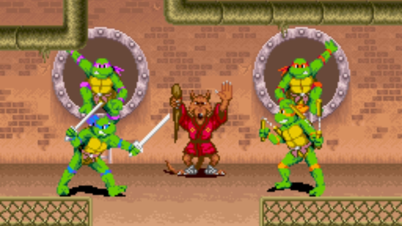 Teenage Mutant Ninja Turtles: Turtles in Time (1991) for SNES.