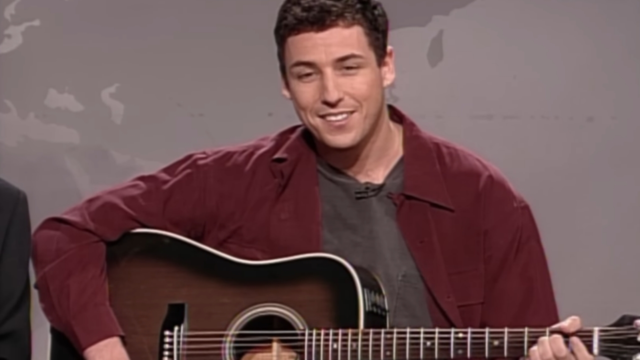 Weekend Update: Adam Sandler on Hanukkah (The Hanukkah Song). After noticing a lack of Hanukkah tunes, Adam Sandler decided to sing a Hanukkah song about all the famous Jewish people you might not know about such as David Lee Roth, Goldie Hawn and The Three Stooges. [Season 20, 1994]