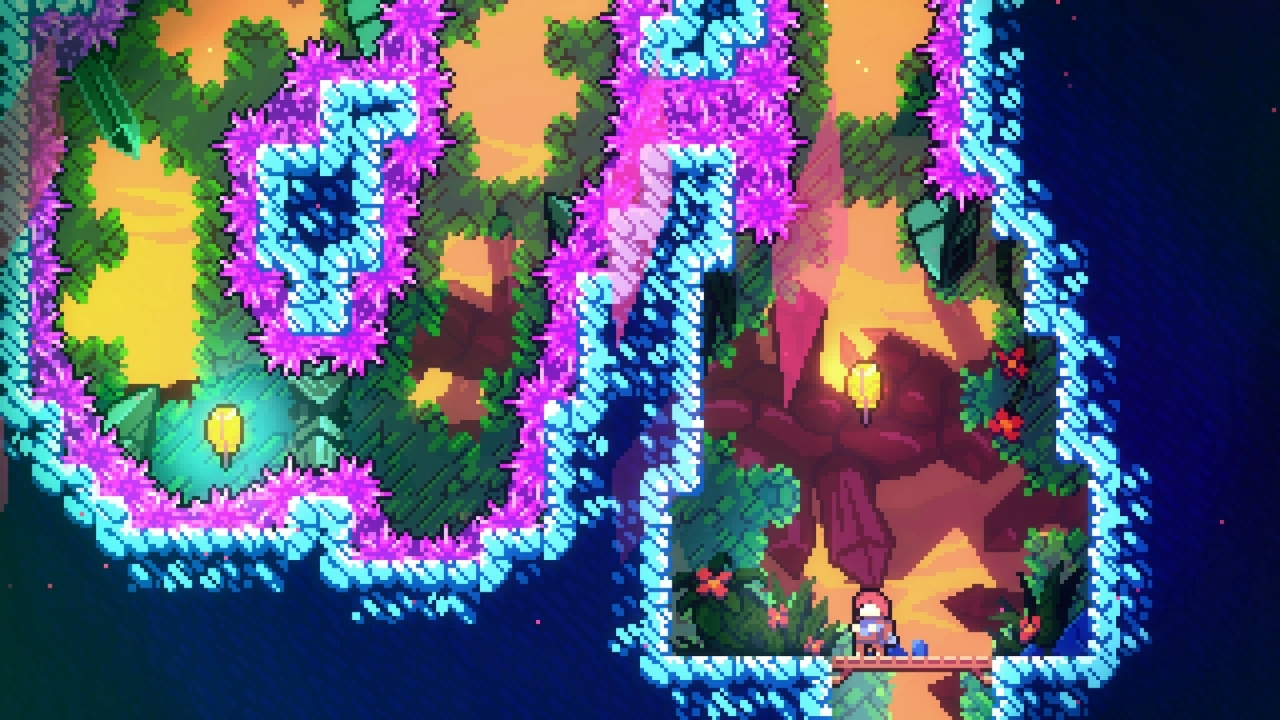 Gameplay screenshot from Celeste (2018) on Steam.