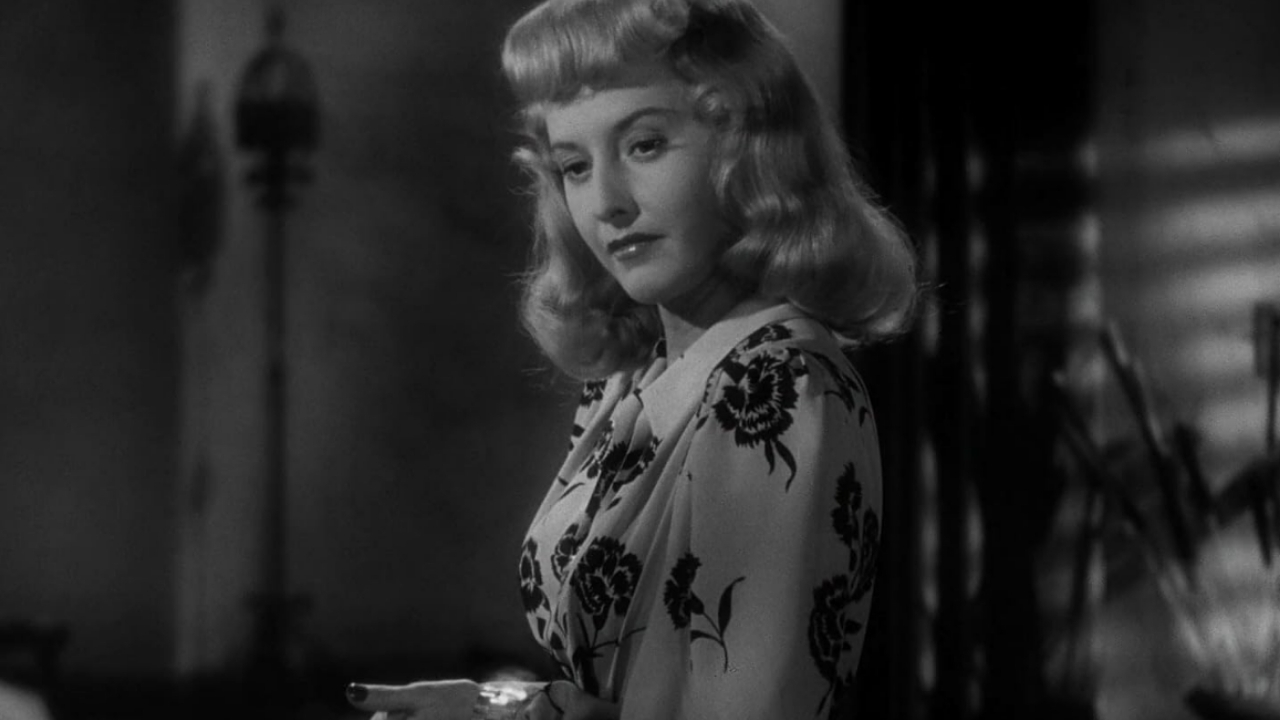 Barbara Stanwyck as Phyllis Dietrichson in Double Indemnity (1944).