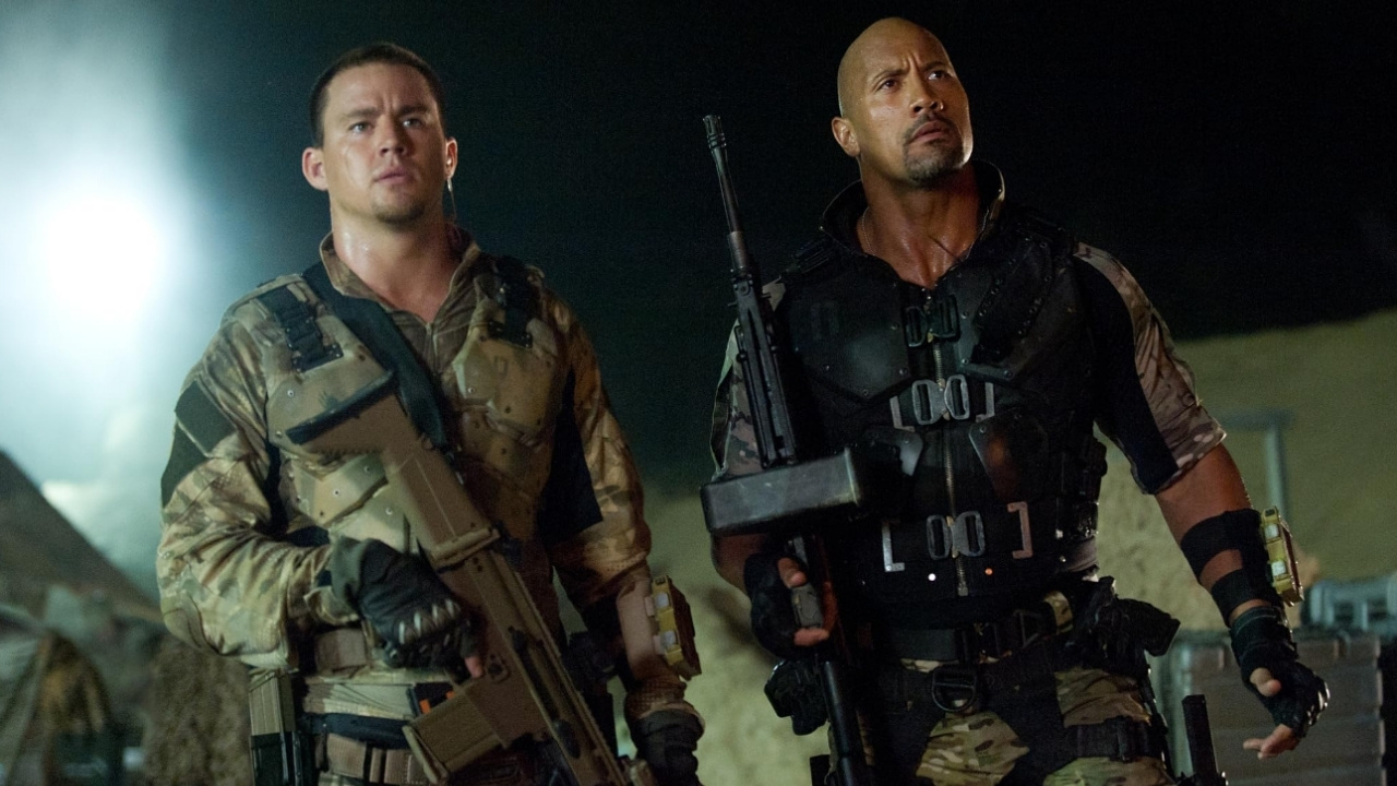 Dwayne Johnson and Channing Tatum in G.I. Joe: Retaliation (2013).