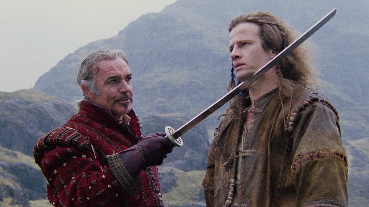 Sean Connery and Christopher Lambert in Highlander (1986)