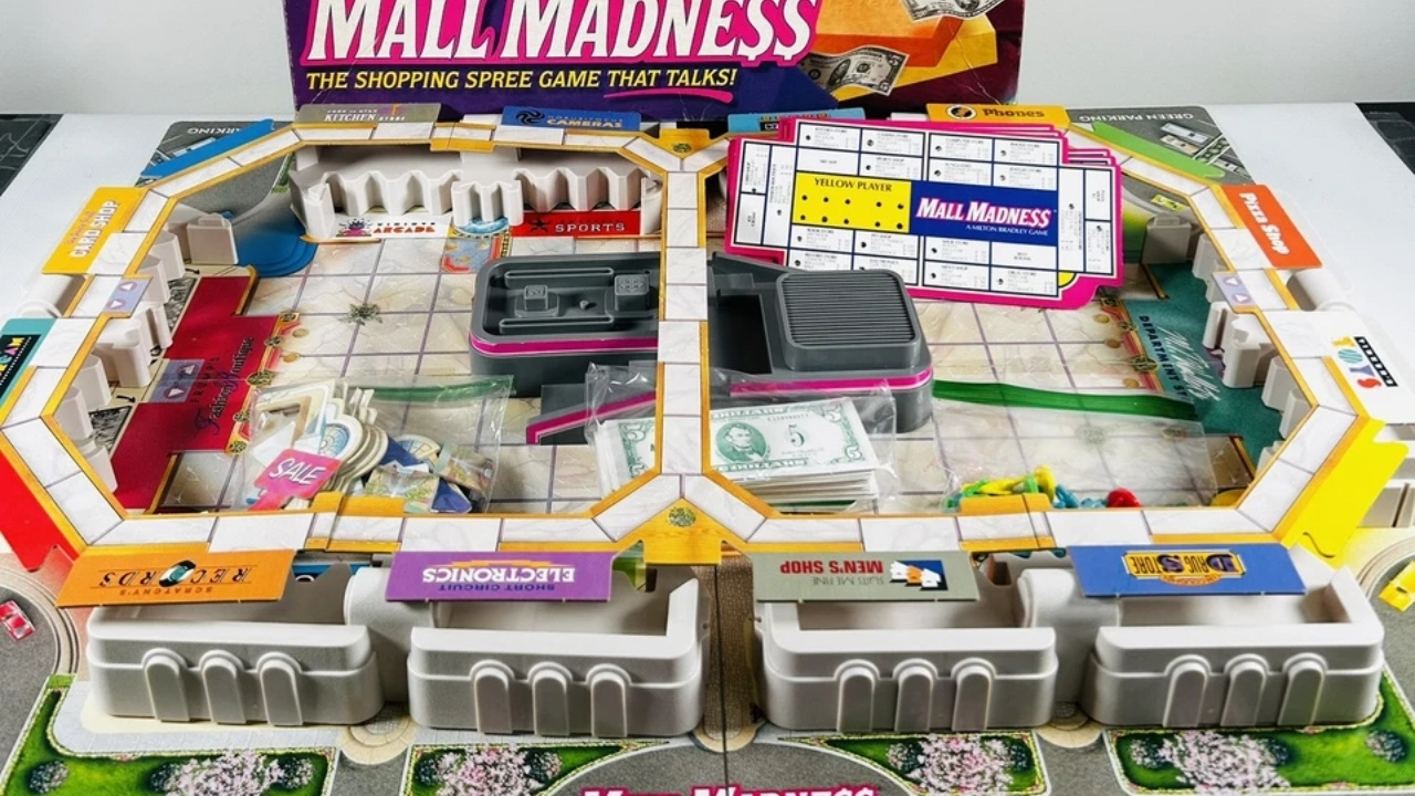 The board and box for Mall Madness, from the 1990s.