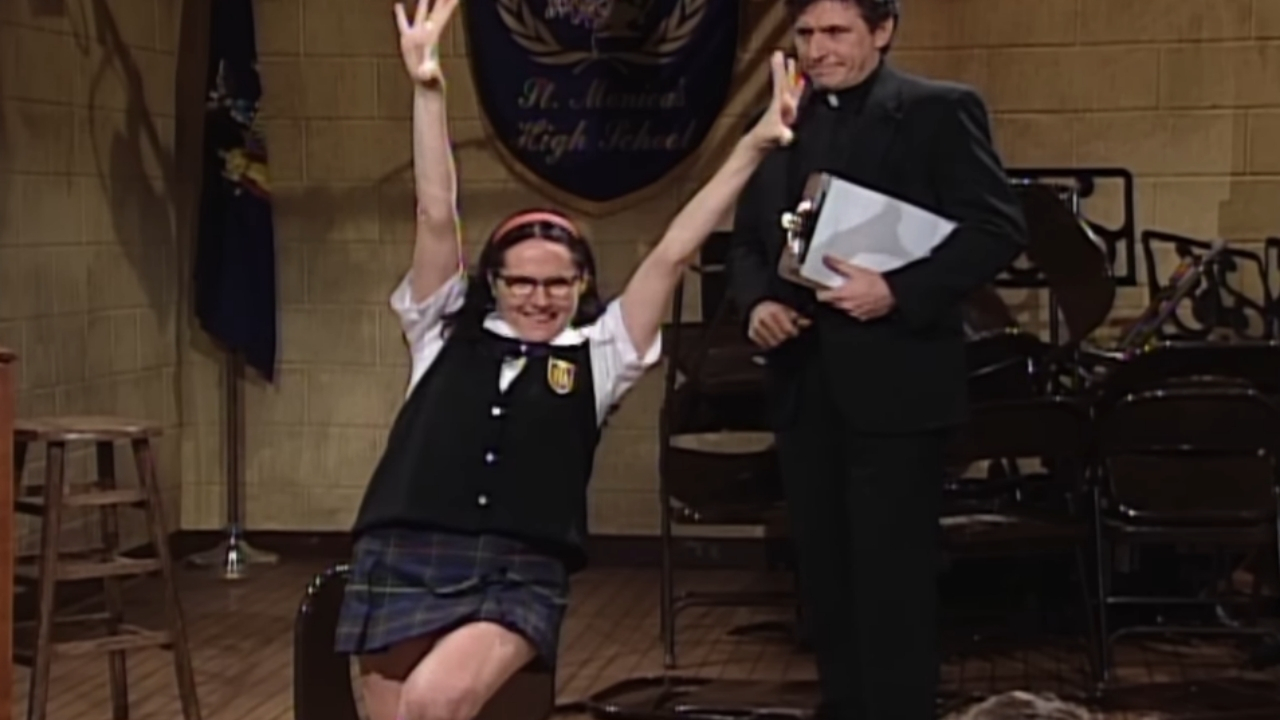 St Monica's High School Talent Auditions - Saturday Night Live sketch. Aired 10/28/95.