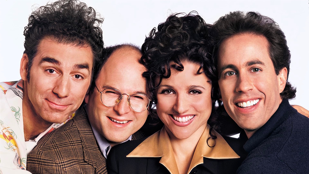 Julia Louis-Dreyfus, Jerry Seinfeld, Jason Alexander, and Michael Richards in Seinfeld (1989)