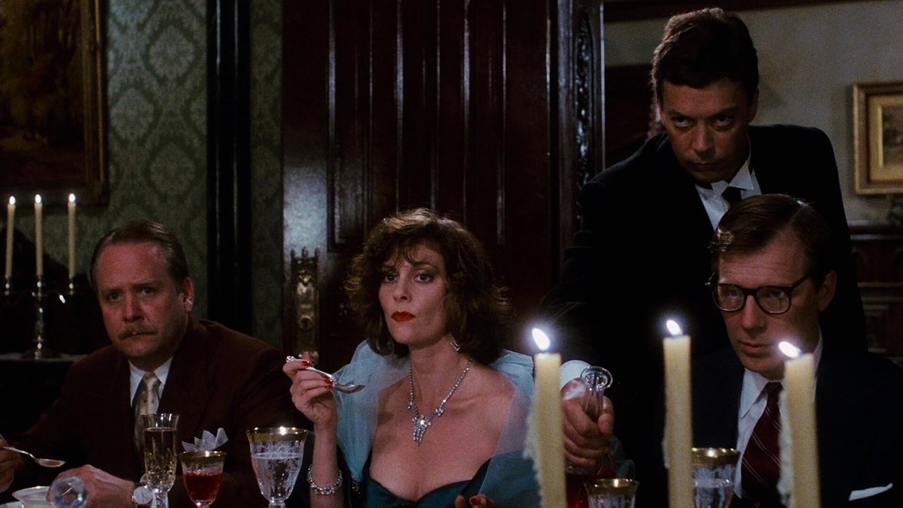 Tim Curry, Lesley Ann Warren, Michael McKean, and Martin Mull in Clue (1985)