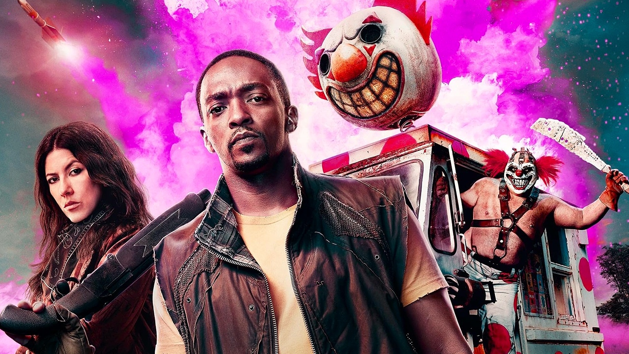 Anthony Mackie, Joe Seanoa, and Stephanie Beatriz in Twisted Metal (2023)