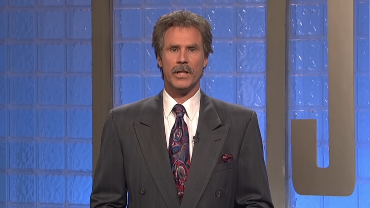 Kathie Lee Gifford (Kristen Wiig), Tom Hanks, Sean Connery (Darrell Hammond) and Burt Reynolds (Norm Macdonald) take on Alex Trebek (Will Ferrell) in a new round of "Celebrity Jeopardy!" [Season 34, 2009]