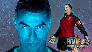 L: A close-up of Ronaldo as he appears in his 'Fatal Fury' announcement trailer. R: A look at Ronaldo's playable character.