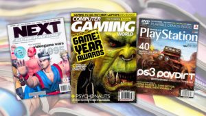 Gaming magazine covers (from left to right): Next Generation, Computer Gaming, PlayStation: The Official Magazine.
