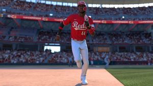 Cincinnati Reds shortstop Elly De La Cruz as seen in 'MLB The Show 25'