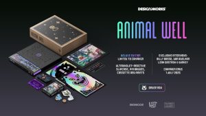Animal Well x Lost in Cult hardback book and other collectibles.