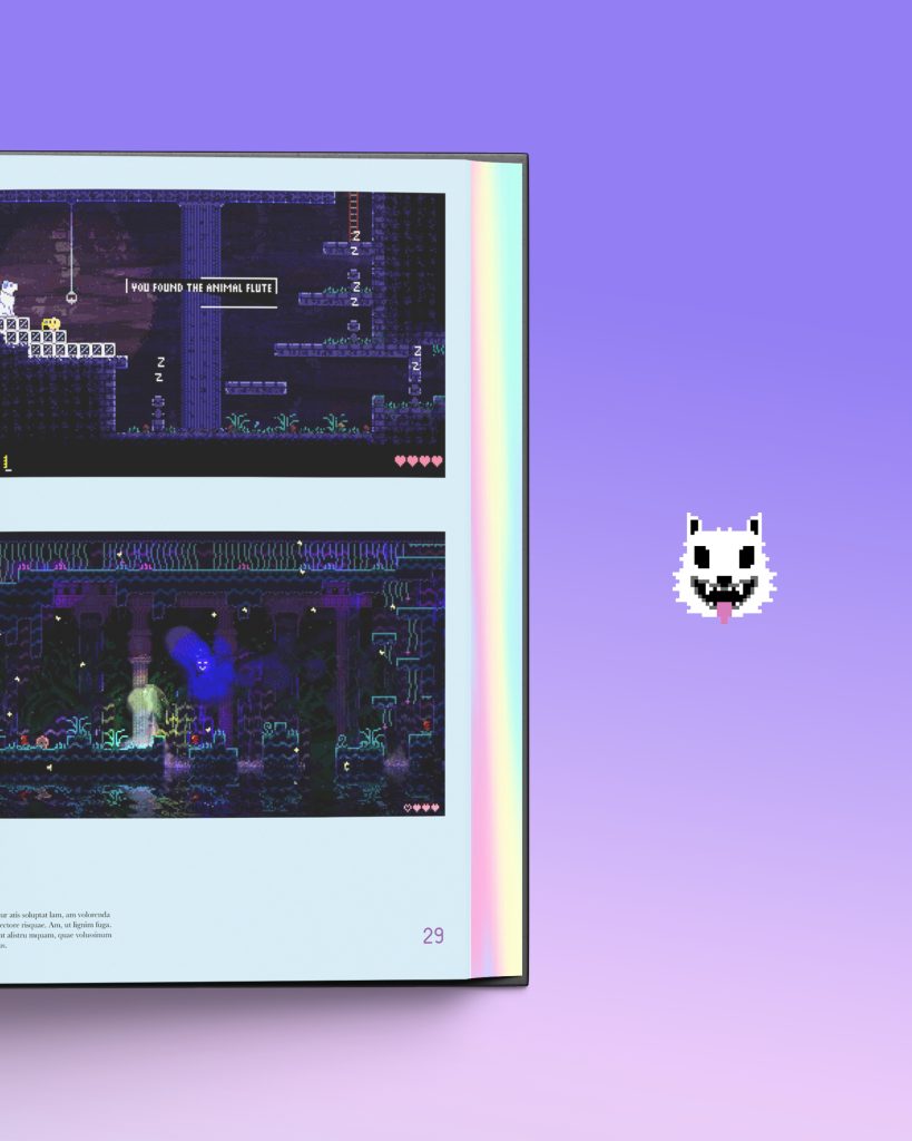 Closer look inside the detailed hardback chronicling indie hit 'Animal Well' from boutique art studio Lost in Cult.