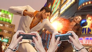 Promo image from new "Red Light Raid" mode in upcoming Sega title, 'Yakuza 0 Director's Cut' for Nintendo Switch 2