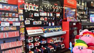 Photo of GameStop's Nintendo display at Switch 2 pre-order event.