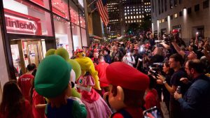 Mario, Luigi, and Peach greet patient fans at Nintendo Switch 2 launch event in NYC