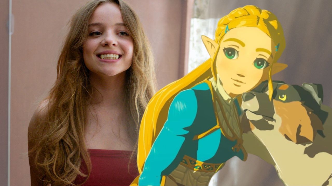 Actress Bo Bragason (L) next to gaming heroine Zelda (R)