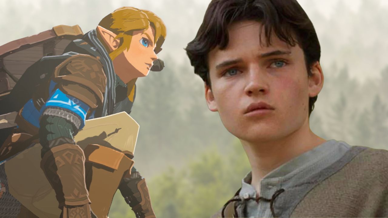 'The Legend of Zelda' protagonist Link (L) next to actor Benjamin Evan Ainsworth (R)