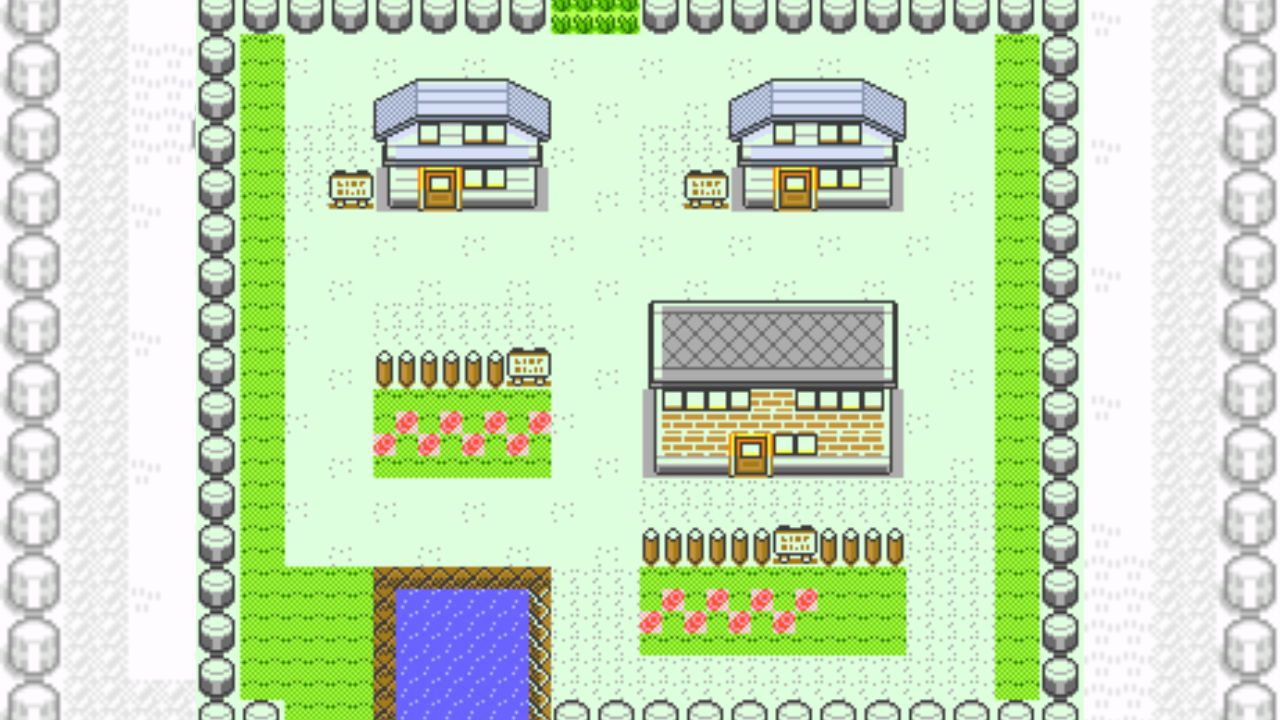 Pallet Town as seen in Pokémon Gold and Pokémon Silver.