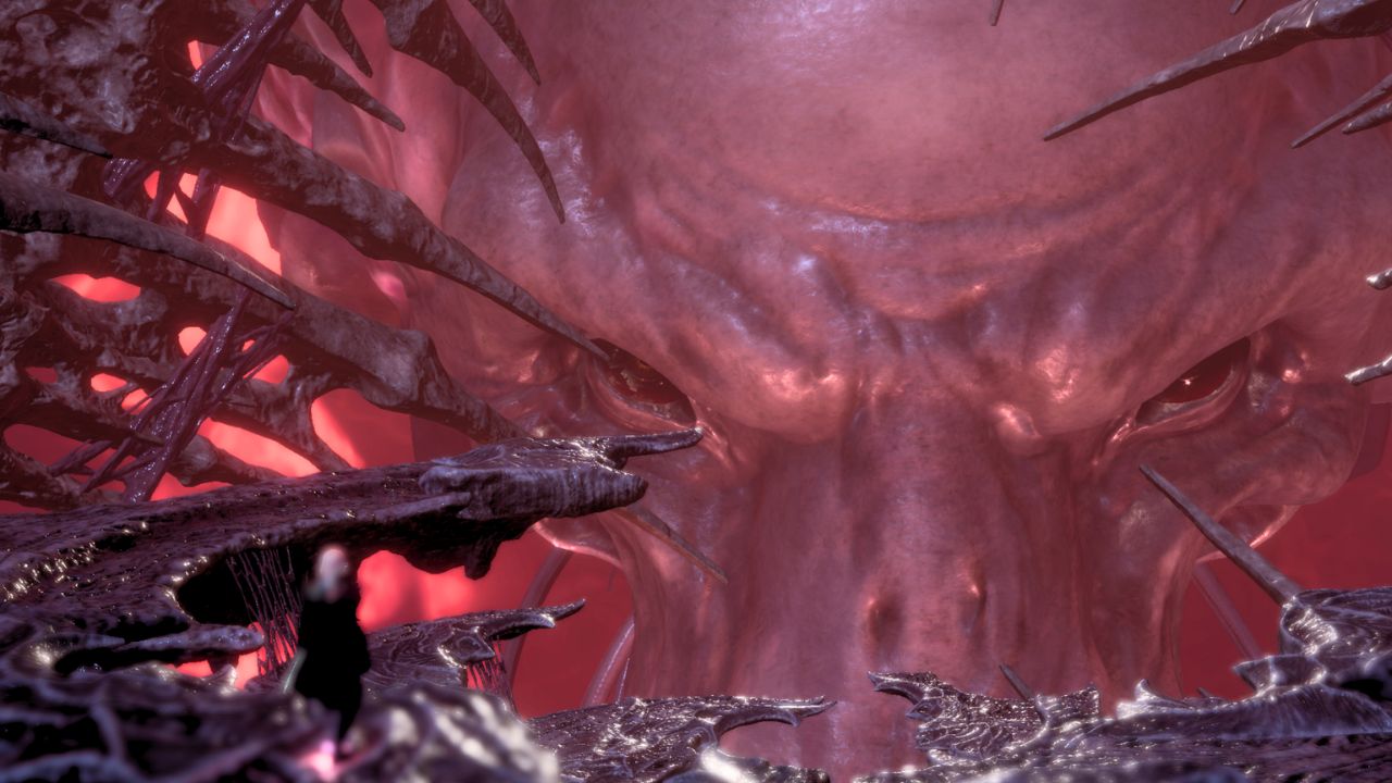 In-game screenshot of the author's Tav approaching the Absolute ('Baldur's Gate 3')