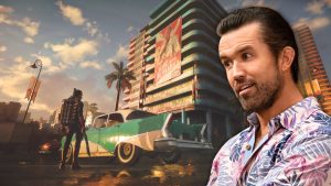 Screenshot from 'Far Cry 6' with 'It's Always Sunny' star and rumored 'Far Cry' adaptation co-creator Rob Mac.
