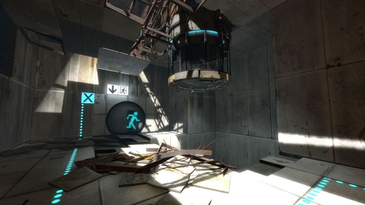 Still image of gameplay from 'Portal 2'