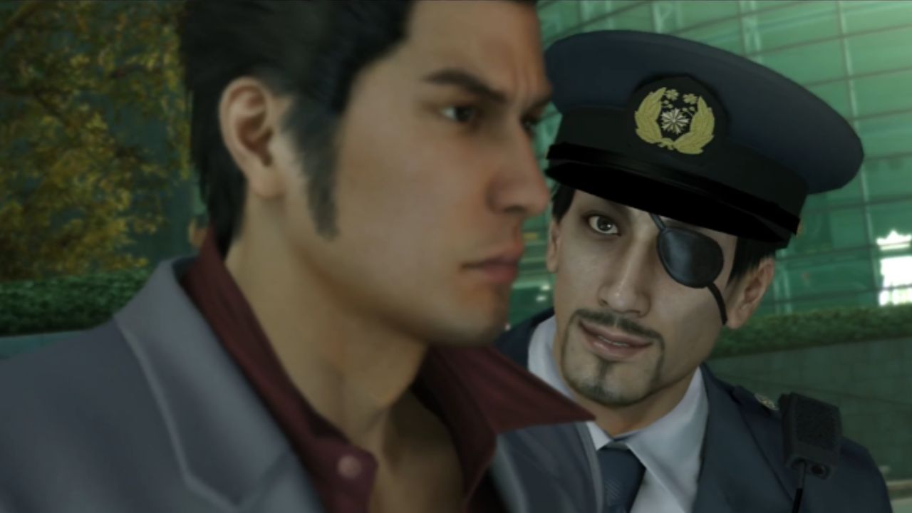 Kazuma Kiryu and Goro Majima as seen in 'Yakuza Kiwami'