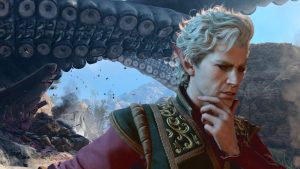 'Baldur's Gate 3' ally Astarion ponders near Nautiloid ship
