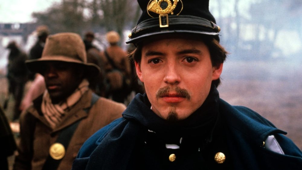 Matthew Broderick as Colonel Robert Gould Shaw in Glory Matthew Broderick as Colonel Robert Gould Shaw in Glory