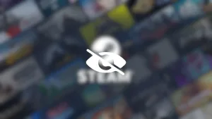 Steam logo edited to appear blurred/censored, a la mature content.