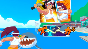 Screenshot of 'Sushi Ben' gameplay shows in-game manga panels.