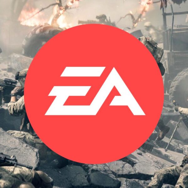 Image from Electronic Arts' "Battlefield 6" with red EA logo shown center-foreground.