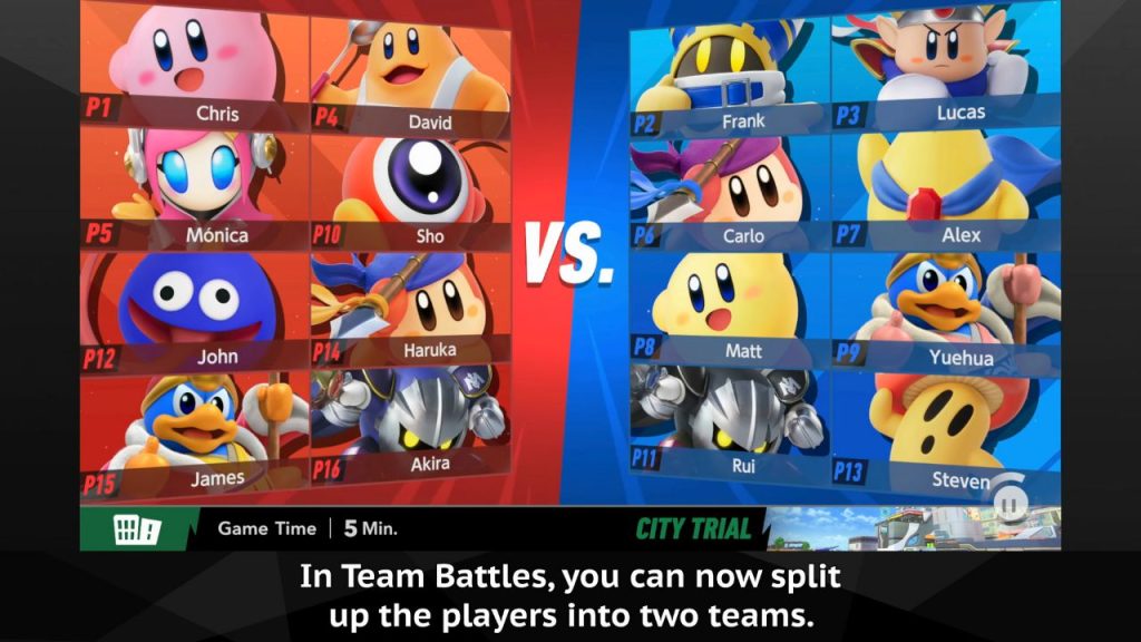 Everything you missed from the second Kirby Air Riders Nintendo Direct | Outrun Gaming Team Battles screen as seen in 'Kirby air Riders' Nintendo Direct (Everything you missed from the second 'Kirby Air Riders' Nintendo Direct)