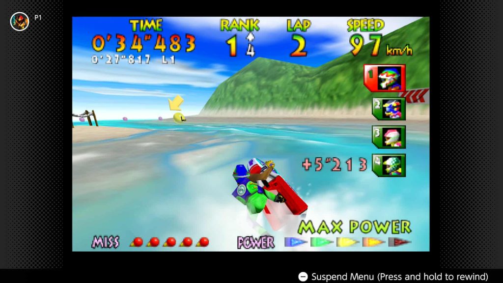 Screenshot of 'Wave Race 64' as seen on Nintendo Switch 2 (Outrun Gaming: Nintendo's 'Wave Race 64' Is a Once-in-a-Lifetime Game)