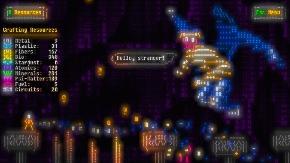 Image from text symbol game  | Outrun Gaming'Effulgence RPG' (2025) 