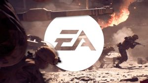 Edited promo image from Electronic Arts' 'Battlefield 6' shows EA logo behind foreground soldier to add depth. (Outrun Gaming: EA says Saudi, Kushner buyout won't impact 'creative control')