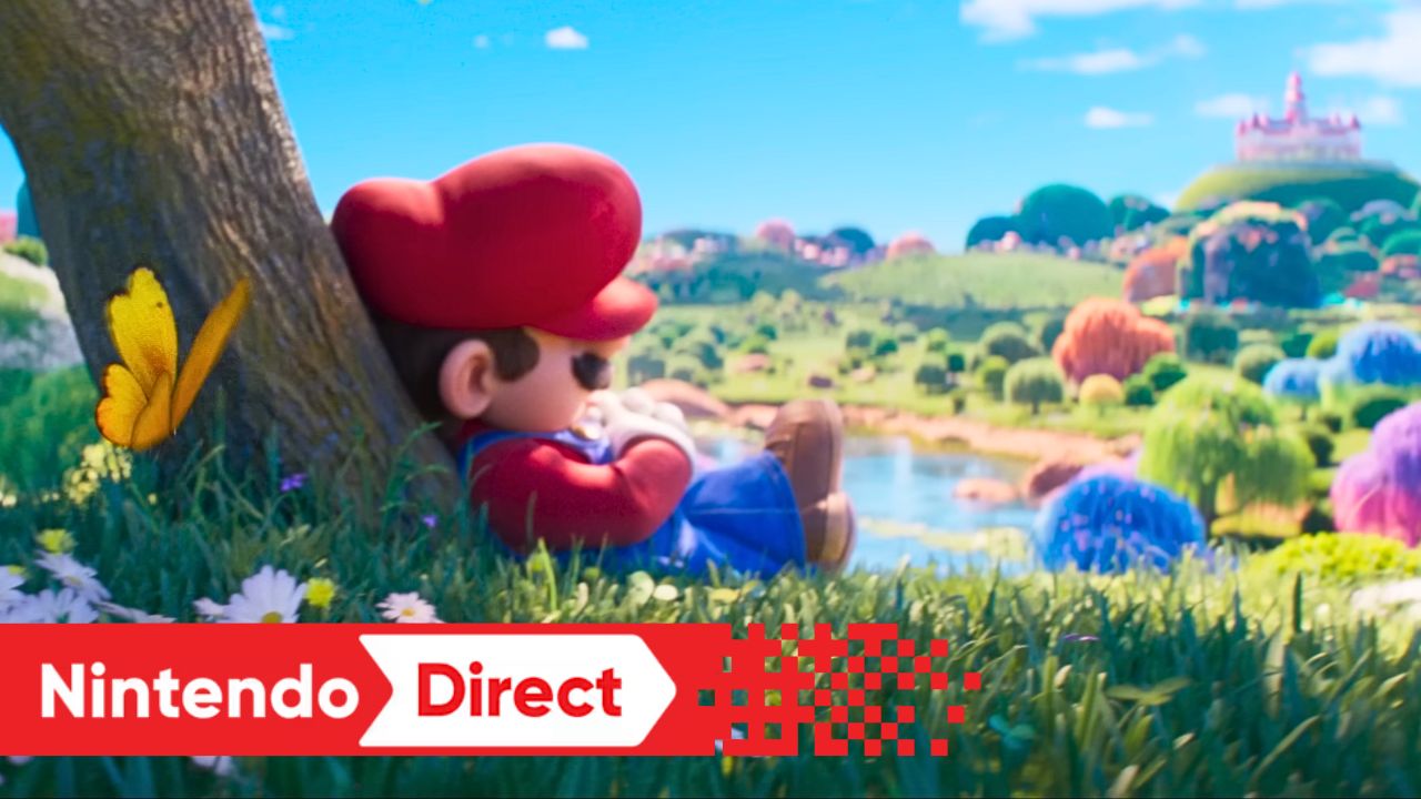 Still image from Nintendo/Illumination's 'The Super Mario Galaxy Movie' title reveal video. Nintendo Direct logo added lower-left foreground. (Outrun Gaming: Nintendo Direct for 'The Super Mario Galaxy Movie' announced) | Outrun Gaming