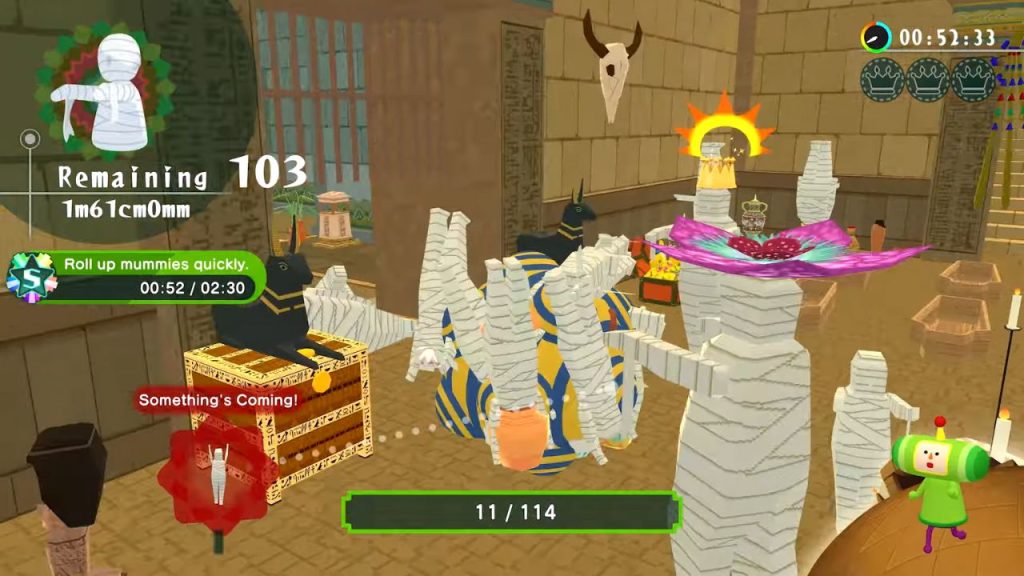 Screenshot of mummy stage in  | Outrun Gaming'Once Upon A KATAMARI' (2025)