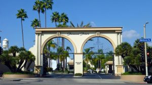 Melrose Gate entrance at Paramount Pictures' studio lot, Los Angeles, California
