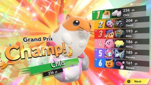 Kirby franchise character Rick takes 1st place in 'Kirby Air Riders' Grand Prix mode promo image (© Nintendo)