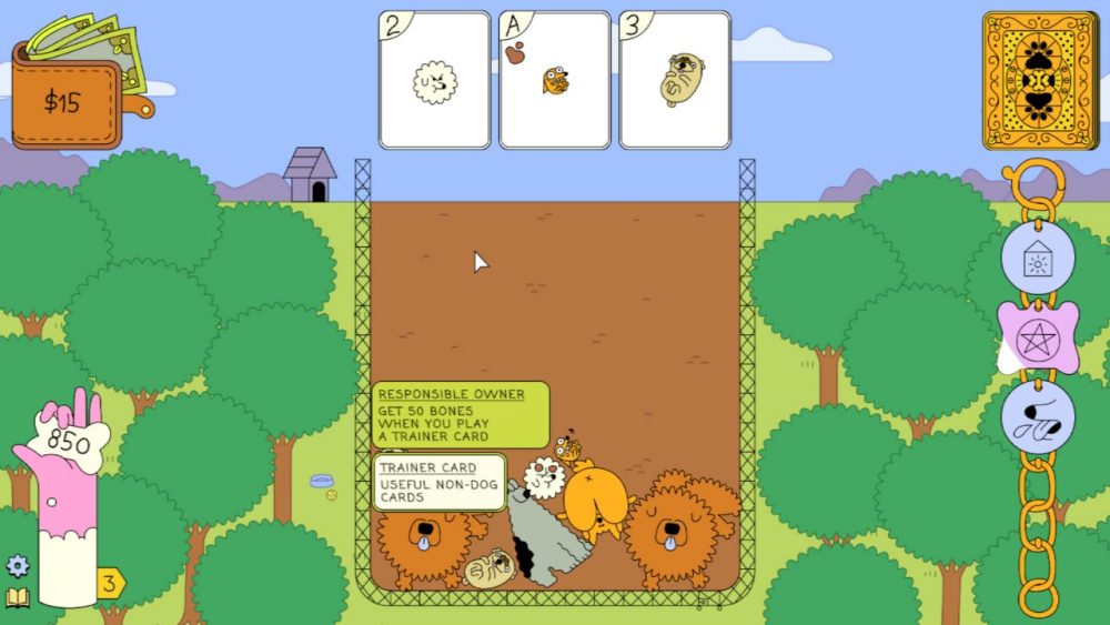 Dogpile (2025) | Outrun Gaming Roguelike deckbuilder and | Outrun Gaming'Suika Game' object merger 'Dogpile' (2025)