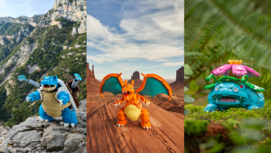 LEGO x Pokemon (from L to R): Blastoise, Charizard, Venusaur
