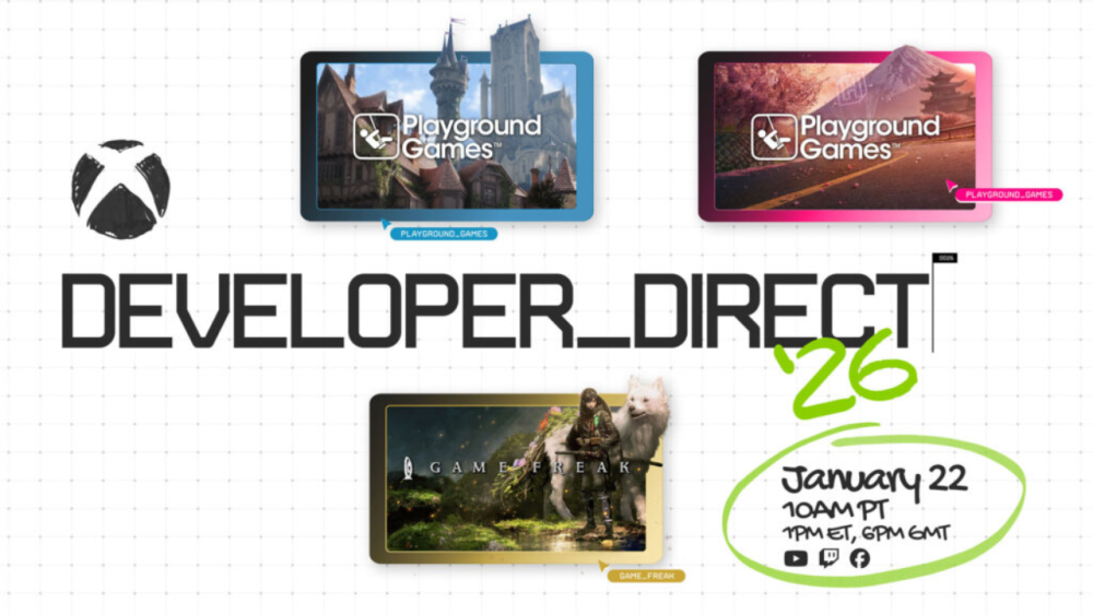 Xbox Developer_Direct 2026 | Outrun Gaming Promo art for Xbox Developer_Direct 2026 | Outrun Gaming