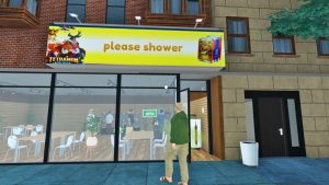 TCG store exterior, as seen in 'TCG Card Shop Simulator' (2024)