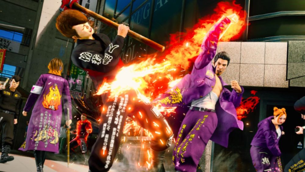 Kiryu wields flaming fist during fight in Yakuza 3 Kiwami & Dark Ties (2026) | Outrun Gaming