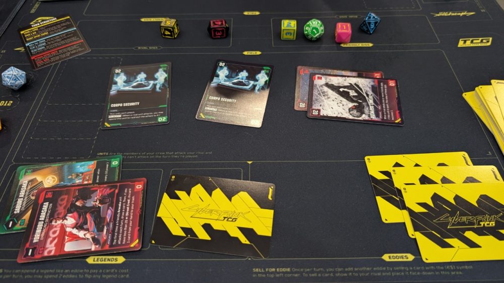 The Cyberpunk TCG borrows from other TCGs while improving on their issues